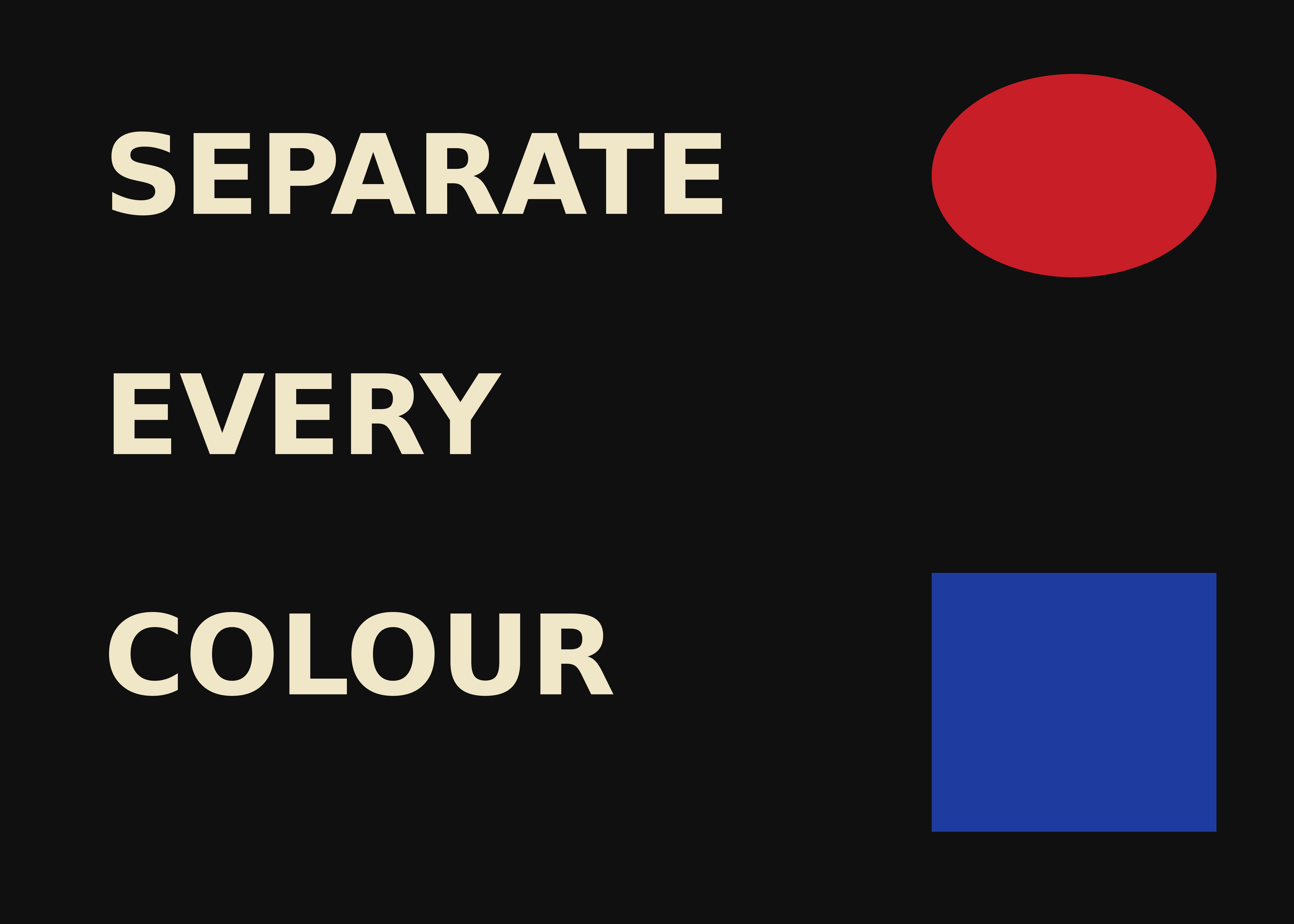 Three-ink source artwork on black before separation