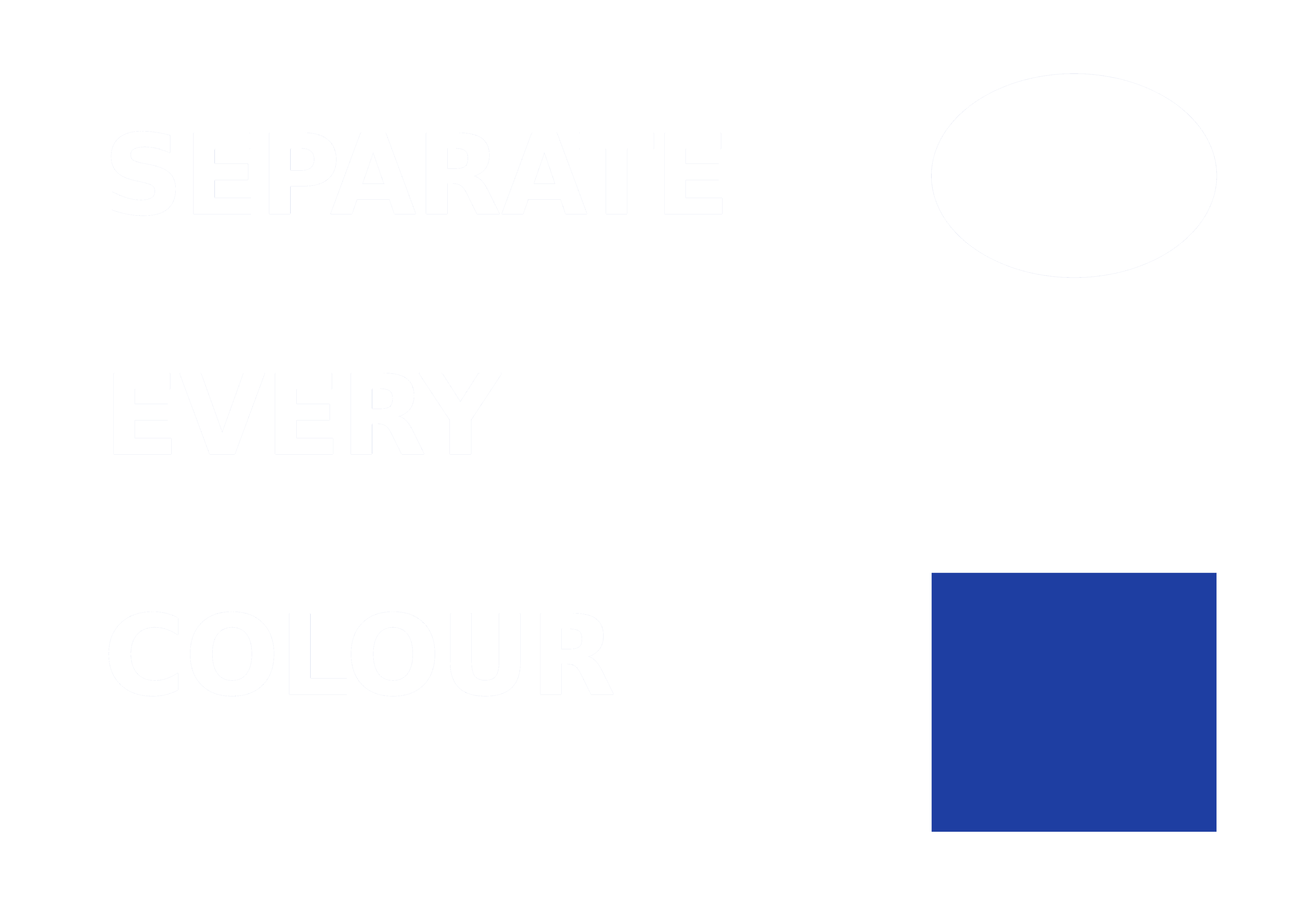 Blue rectangle isolated on a transparent ink plate