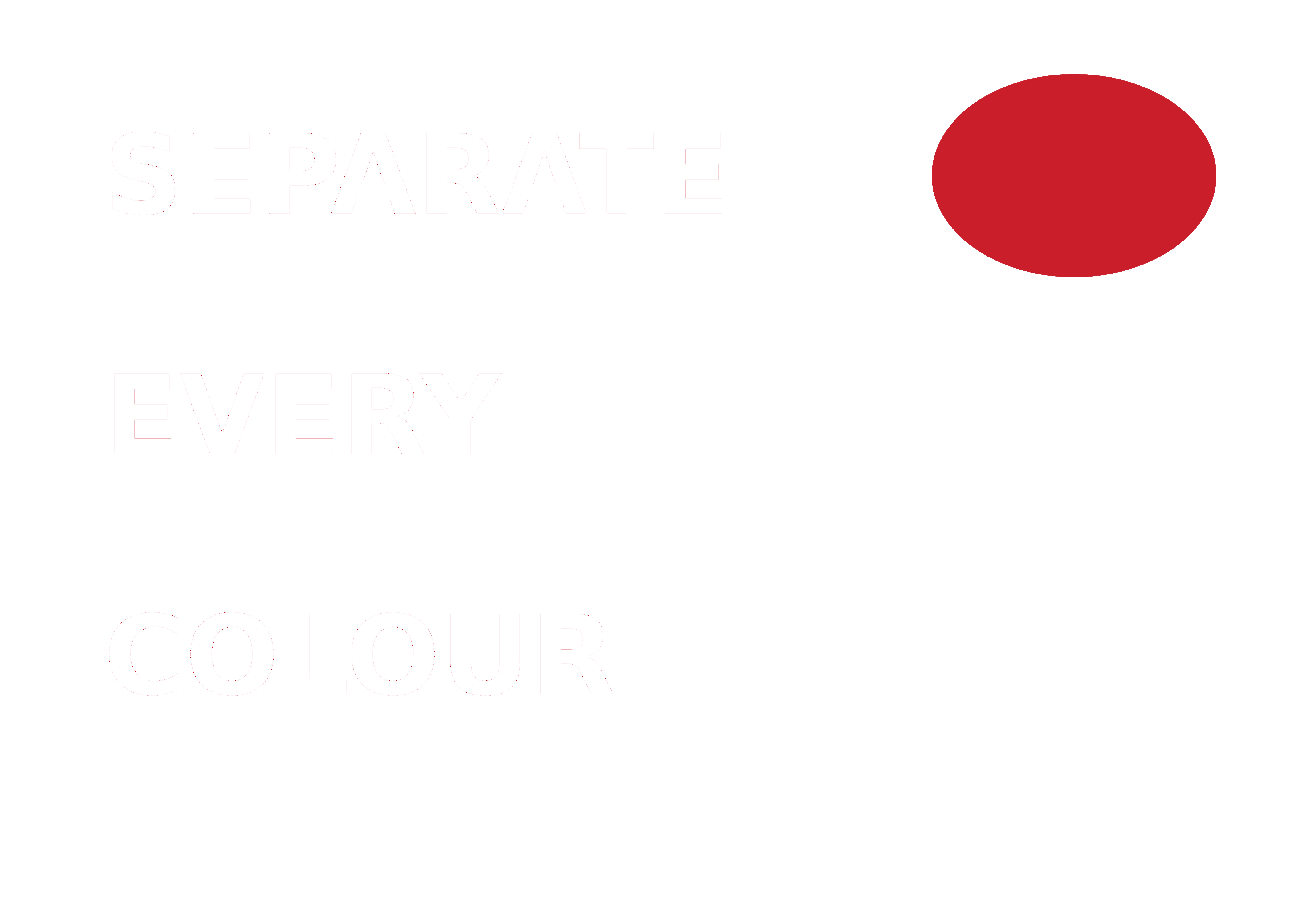 Red circle isolated on a transparent ink plate